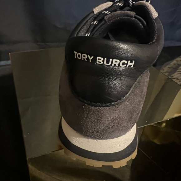 Tory Burch Good Luck Trainer Sneakers in Black and Gray size 8 NEW - Picture 9 of 12